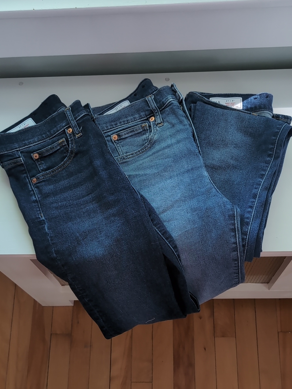 Bundle of Three Pairs Gap Jeans, Size 27/4 Long